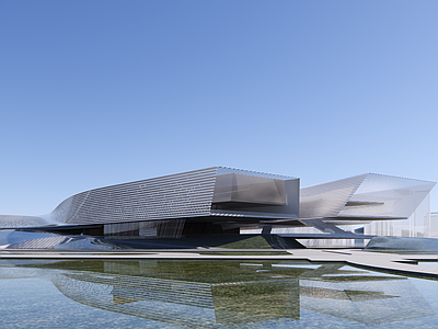 现代展览馆建筑 艺术中心 博物馆