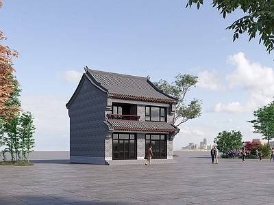 中式仿古餐饮建筑