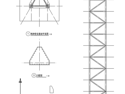 新中式精神堡垒大样详图 施工图