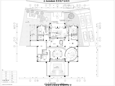 别墅空间电气系统 施工图 建筑电气 电气图