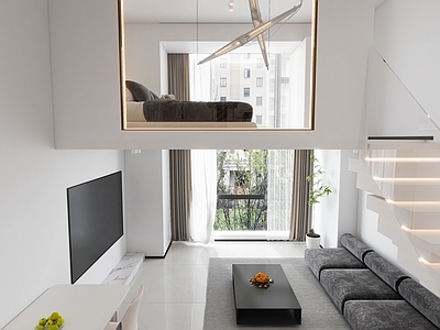 Loft公寓 极简客 现代书房