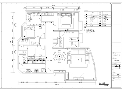 160m²大平层室内 施工图