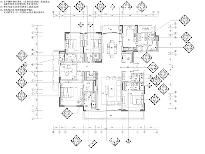 017D3家装户型室内 施工图  平层
