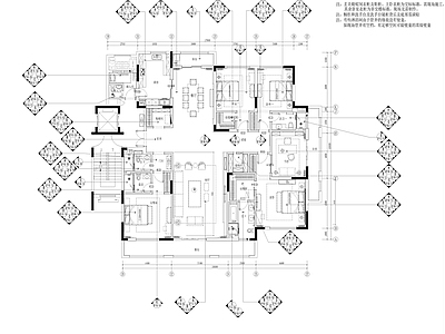 018E3户型室内 施工图  平层