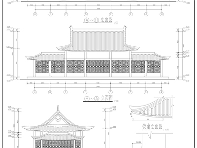 景区旅客休息大厅建筑 施工图