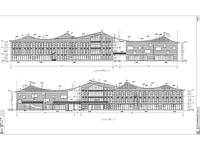 新中式老年大学建筑 施工图