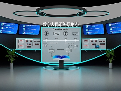 现代科技展厅 互动展厅 互动屏