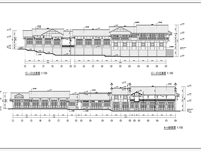 某仿古商业街建筑 施工图