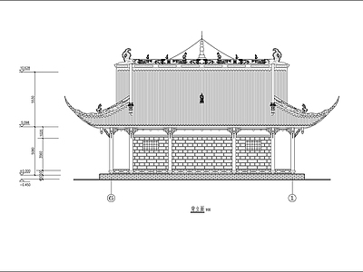 庙宇建筑图 施工图