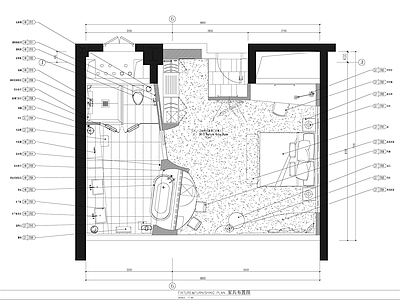 五星级酒店大床房室内 施工图 客房