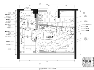 五星级酒店大床房室内 施工图 客房