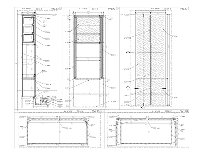 现代柜体大样 施工图 柜类 家具节点详图