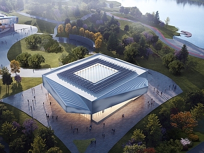 现代展览馆建筑