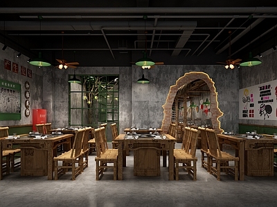 工业风火锅店