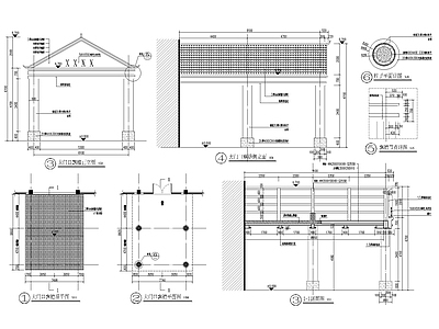 门口飘檐详图 施工图 建筑通用节点 建筑工程节点