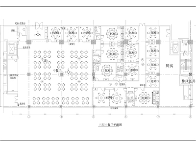 800㎡高档中餐厅装修图 施工图