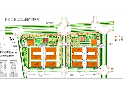 工业区详细规划总平图 区域规划 规划设计