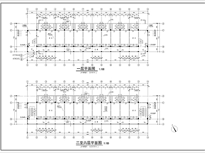 工业区宿舍建筑 施工图 工业建筑
