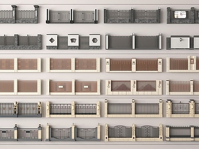 现代围墙 中式围墙 欧式围墙 小区围墙 现代围栏 欧式围栏 中式围栏