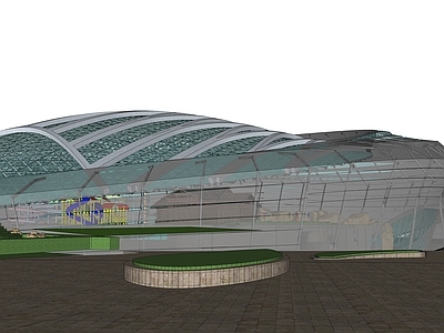 现代展览馆建筑