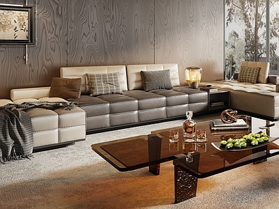 Minotti 米洛提客厅现代沙发组合