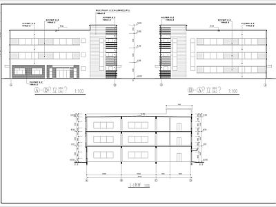 多层工业厂房建筑 施工图 工业建筑