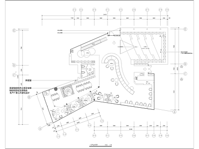 书吧 书店 公共空间 休闲吧室内 施工图
