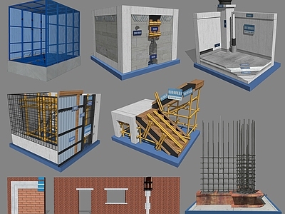 建筑工地施工样板 脚手架 施工样板工地 工地样板引路