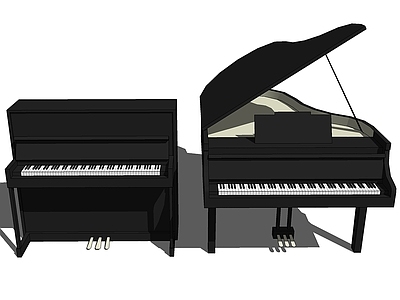 钢琴 休闲娱乐 音乐 琴房 家装 工装