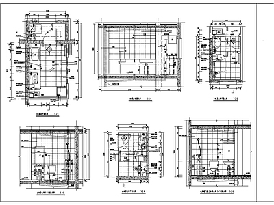 卫生间厨房室内 施工图