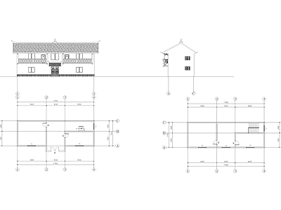 中式么族风格古建筑 施工图