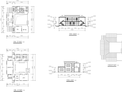 中式古建筑茶楼建筑 施工图