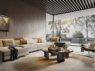 Minotti 米洛提客厅现代沙发组合