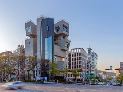 白天外景 街景 建筑外观 窗外景 街道
