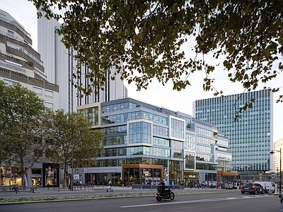 白天外景 街景 建筑外观 窗外景 街道