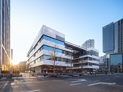 白天外景 街景 建筑外观 窗外景 街道