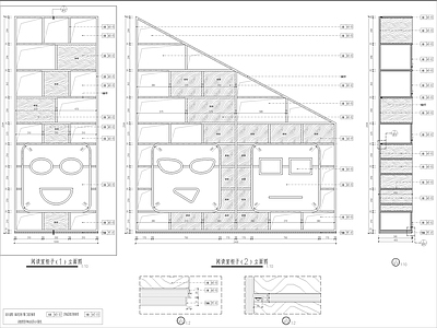 阅读柜玩具柜节点 施工图 柜类 家具节点详图