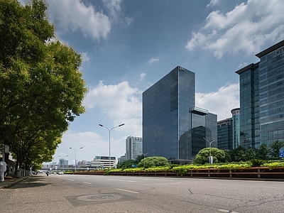 白天外景 街景 建筑外观 窗外景 街道