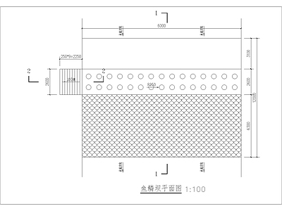 流水景观鱼鳞水坝 施工图 园林景观给排水 给排水图