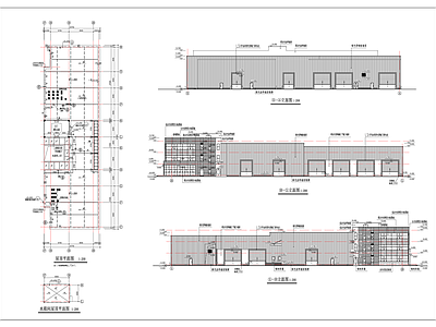 三层机械厂房建筑 施工图 工业建筑