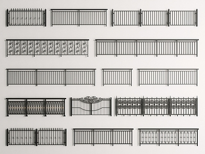 现代栏杆 铁艺 防