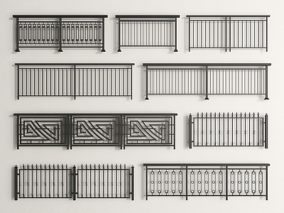 现代栏杆护栏围栏 铁艺 防