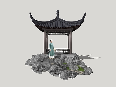 亭子 园林景亭 休闲亭子 古典凉亭 亭 四角亭
