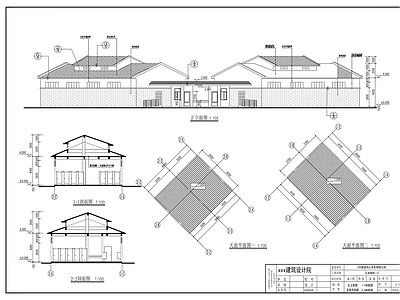 公园景点公共厕所建筑 施工图