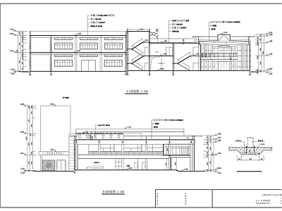 汽车综合服务部建筑 施工图 展销厅