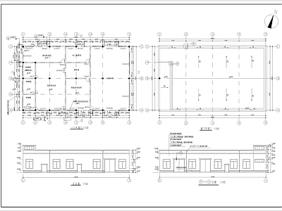 变电所及机修车间建筑 施工图 工业建筑