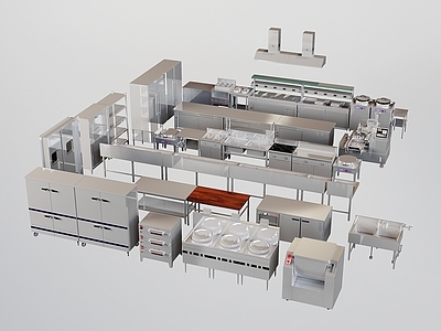 不锈钢厨房设备 餐厅厨房用品 酒店厨房设备 后厨 烟机 灶台 操作台