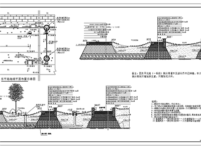 海绵城市排水系统大样图 施工图 市政给排水 给排水图