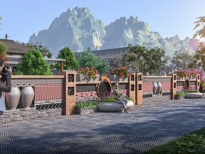 中式景墙