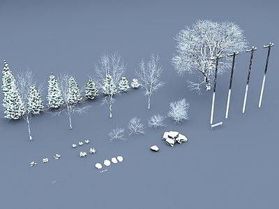 雪景松树 雪景圣诞树 圣诞树 雪景树 雪景 杆 雪景 雪景石头